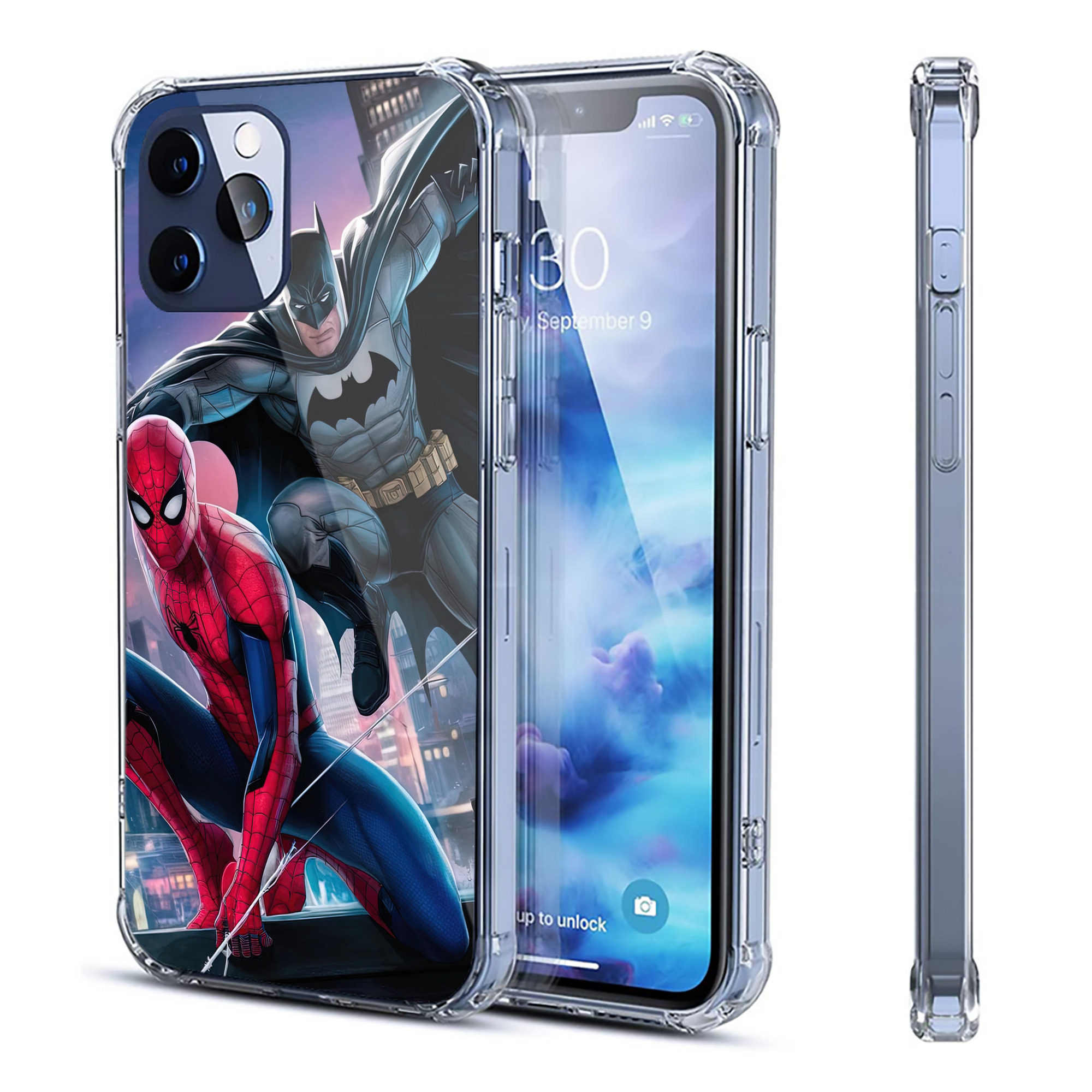 （画像用） Spider Man スパイダーマン 【iPhone 12シリーズ対応】透明スマホケース（クリアソフトケース）